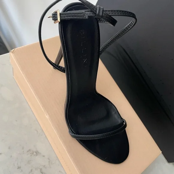 Billini Black Strappy Stilettos - Picture 3 of 6